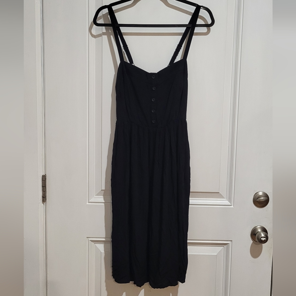 Torrid Black Spaghetti Strap Midi Challis Dress